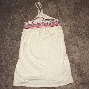 Patterned halter dress